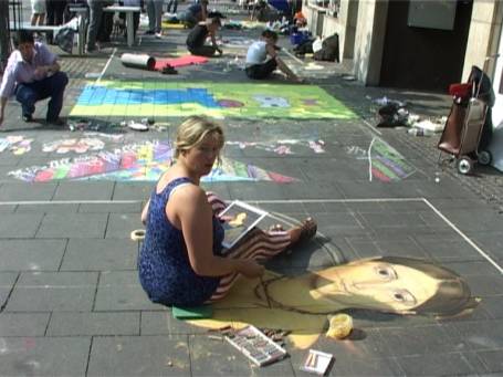 Geldern : Internationaler Straßenmalerwettbewerb